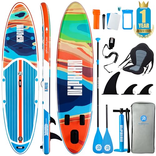 Niphean Stand up Paddle Board for Adults with SUP Zubehör, 320cm Haltbar Inflatable Paddle Boards for Adults Aller Fähigkeitsniveaus, Sup Board, Stand up Paddling Board mit Sitz, Paddleboard