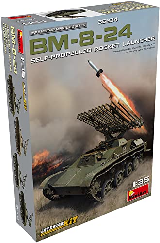 Mini Art 35234 1:35 BM-8-24 Rakentenwerfer Inter.-originalgetreue Nachbildung, Modellbau, Plastik Bausatz, Basteln, Hobby, Kleben, Modellbausatz, Zusammenbauen, unlackiert