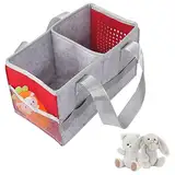 Blnriam Tragetasche für Toniebox-Starterset und Zubehör,Tonie aufbewahrung,Tasche toniebox, Filz-Organizer-Tasche für Tonies-Figur und Toniebox(Rot)