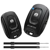 ATUMTEK Bluetooth Fernbedienung, Kamera Auslöser mit Drahtlose Bluetooth Technologie,Kompatibel mit iPhone/Samsung/Motorola (iOS und Android), Handgelenksarmband Einschließlich 2X (2 Stück)