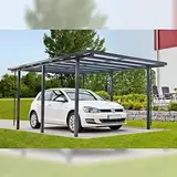 Beckmann Aluminium-Carport und -Terrassendach 311 x 496 x 218 cm Anthrazit