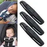 Abschnallschutz Kindersitz, Autositz Gürtelschnalle, Abschnallschutz für Auto Kindersitz, Autositz Sicherheitsgurt Clip, Autosicherheitsgurt Gurtschloss für Abnehmbare Sicherheitsgurte, Schwarz, 3pc