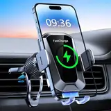 EOIWUY 15W Handyhalterung Auto mit Ladefunktion, 【Automatische Klemmung】 Induktive Ladestation Auto, Stabile & Fast Wireless Charger Auto Handy Halterung Lüftung für iPhone 16/15/14/13, Galaxy S24 usw