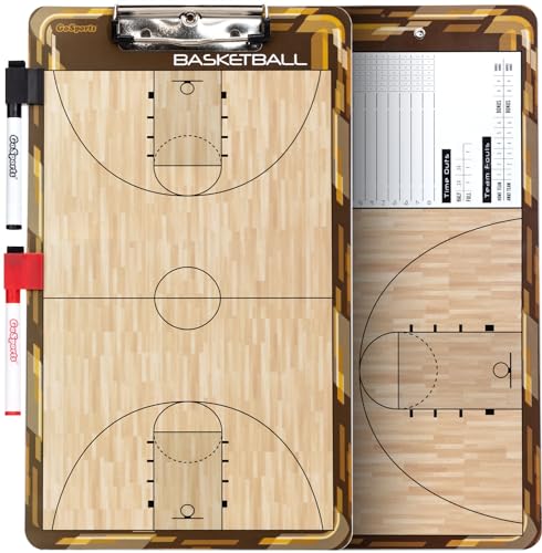 GoSports Premium Basketball-Trainer Board mit 2 trocken abwischbaren Stiften, Mehrfarbig, Regulation