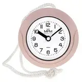 MPM Quality Design Badezimmer-Uhr aus Kunstoff, Quarz-Uhrwerk Sweep, 3-5 ATM Wasserdicht, Rosa, Ø 135 mm, geeignet auch für Außenbereich und als Badezimmeruhr, Pooluhr, Küchenuhr