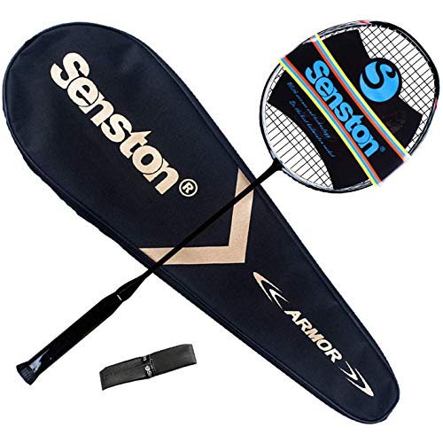 Senston Ultraleicht 6U Badminton Schläger, Leicht und Stabil Badmintonschläger mit Schlägertasche