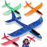 Styropor Flugzeuge für Kinder 4 Stück, Styroporflieger Kinder, Flugzeug Spielzeug, Planes Airplane Spielzeug, Wurfgleiter, Flieger Styropor Groß, Kindertagsgeschenke, Geburtstagsgeschenke