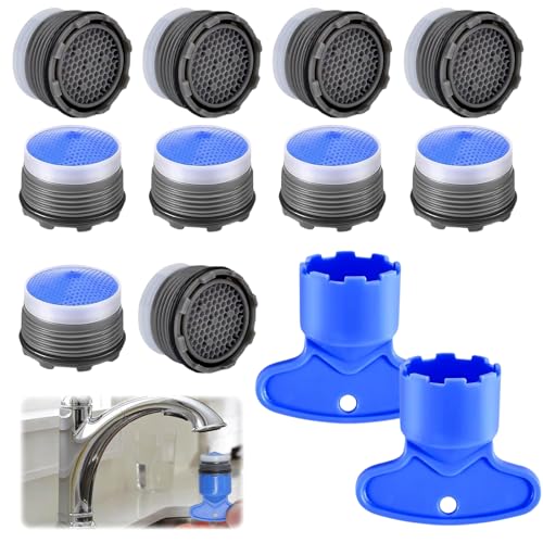 MAEXUS 10 Stück Wasserhahnbelüfter,Eingebauter Wasserhahnbelüfter,perlatoren für Wasserhähne,Wassersparer,Einfache Installation,Kompatibel mit den meisten Wasserhähnen,mit 2 Schraubenschlüssel (M16,5)