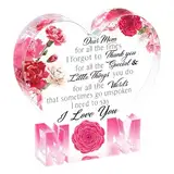 Generisch Mothers Day Table Decor, Heart Shape Acrylic Home Decoration, Elegant Table Accent, Stylish/Meaningful Design, Ideal for Wife, Mom, Grandma, Women, Home and Celebration, Multicolor