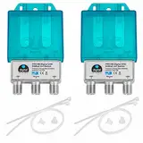 2X PRO DiseqC Schalter Switch 2/1 mit Wetterschutzgehäuse HB-DIGITAL 2X SAT LNB 1 x Teilnehmer/Receiver für Full HDTV 3D 4K UHD