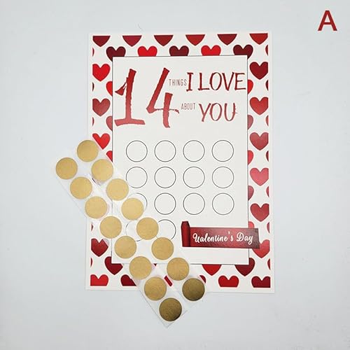 14 Dinge, die ich an dir liebe, kratzen Advents kalender ab, Valentinstag Countdown Handwerk für Kinder, Custom Geschenk für Daugher, Sohn, Geschenk für ihn, für sie, Ehemann, Frau, Freundin, Freund