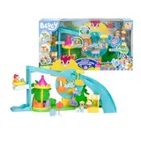 Bluey Theme Park, Themenpark, Wasserpark mit 2 Rutschen und Zubehör, inklusive Bingo-Figur, Lutscher und mehr, Berühmte (BLY84000)