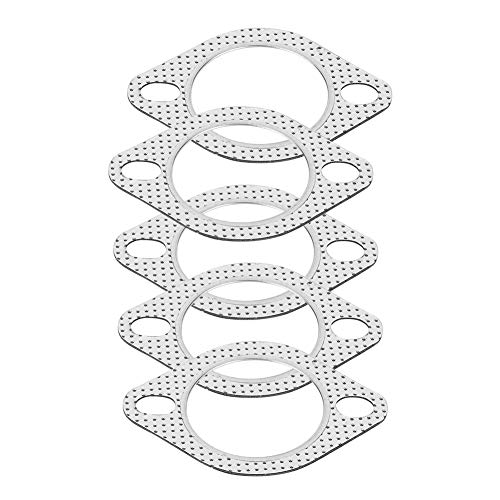 auspuffdichtung 2.5 zoll 2,5 zoll 2,5 "Flanschdichtung Auspuff Dichtung, 2,5" Auspuffkrümmer aus Aluminiumlegierung Auspuffkrümmer Sammelflanschdichtung 2 Schrauben