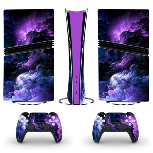 DolDer PS5 Pro Skin Sticker/Aufkleber Folie schützende Haut Schale für Sony PS5 Pro Konsole und 2 Dualshock Controller (0205)