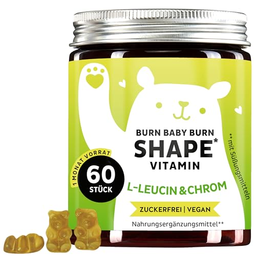 Stoffwechsel-Komplex mit Chrom, Biotin, Zink, L-Leucin, Grünteeblattextrakt - 60 Stück - Vegan - Zuckerfrei - Bears with Benefits