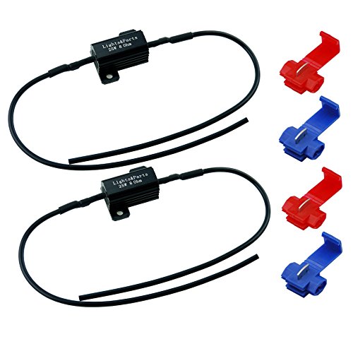 LP B547-1 2 Stück CanBus 25Watt 8ohm Lastwiderstand Widerstand für 21Watt P21W PY21W W21W WY21W LED SMD Lampen ohne Fehlermeldung Blinker Tagfahrlicht TFL Tagesfahrlicht Rückfahrlicht Blinklicht 25w