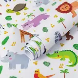 Decoroom Klebefolie Selbstklebende Matt 30X200CM Tapete Kinderzimmer Möbel Wasserdicht Mit süßem Tiermotiv für Wandsticker Kinderzimmer Deko Wandgestaltung DIY Dekorfolie Kindertapete