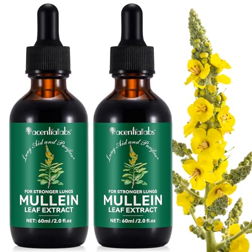 Mullein Leaf Extract - Mullein Leaf Drops, Natürliche Reinigung Königskerzenblatt-Extrakt Königskerzen Tropfen, Ergänzungsmittel Vegetarisch (60mlx2)