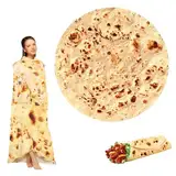 Waldspring Tortilla Decke Aus Flanell 150 * 150 cm, Tortilla Decke Burrito Blanket Burrito Decke Geeignet für Kinder, Familie, Haustier, Geschenk, Weich und Angenehm Zum Warmhalten