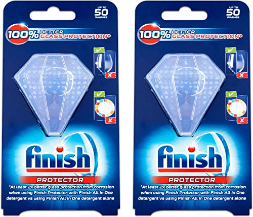 Finish (Pack of 2) Geschirrspülmittel, Flüssigkeit, Unparfümiert, Farb und Glanzschutz, 2 Stück