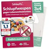 Hey Nature® Schlupfwespen gegen Lebensmittelmotten, 12 Karten (4 Karten à 3 Lieferungen). Effektiv Lebensmittelmotten bekämpfen mit Schlupfwespen gegen Motten. Alternativ zu Mottenkugeln & Mottenspray