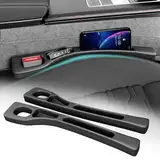 congumi Autositz-Lückenfüller, 2 Stück Universal Autositz-Spaltfüller, Aufbewahrungsbox für Autositzlücken, Autositz Organizer Car Seat Gap Filler für PKW, SUV, LKW (Schwarz)