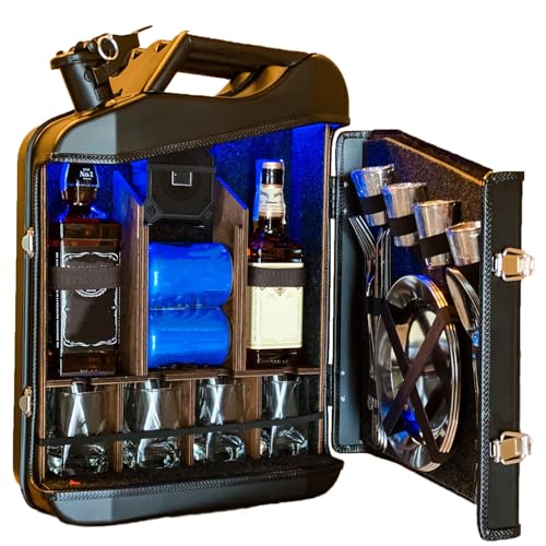 Whiskey-Bar-Schrank, Kanister, Whiskey-Bar, Weihnachts-Kanister, Whiskey-Bar, Mini-Getränkeschrank, personalisierte kleine Bar, tragbare Bars, individuelles originelles Geschenk für einen Mann