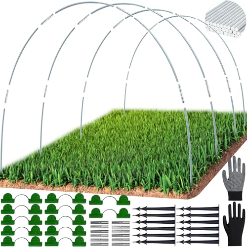 Pflanztunnel Bögen,18 Stück Tunnelbogen für Hochbeet,Folientunnel Bögen,Gartenreifen Hochbeet,Folientunnel für Hochbeet,Gewächshaus Reifen,Gewächshaus Tunnel,Pflanztunnel für Hochbeet