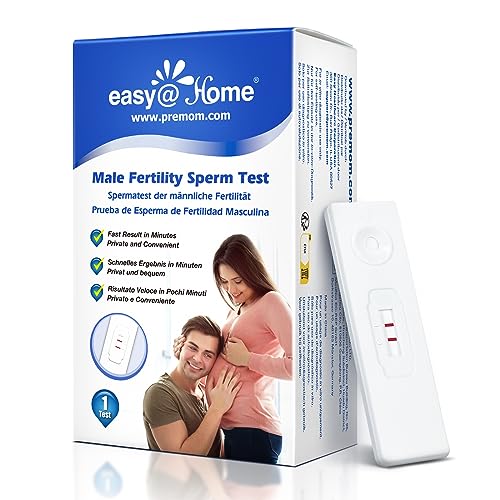 Easy@Home Fruchtbarkeitstest für Männer: 1 x Spermientest zur Zeugungsfähigkeit – Schneller Sperma-Test zur Messung der Spermienkonzentration – Kinderwunsch, TTC, Fertilitätsprüfung