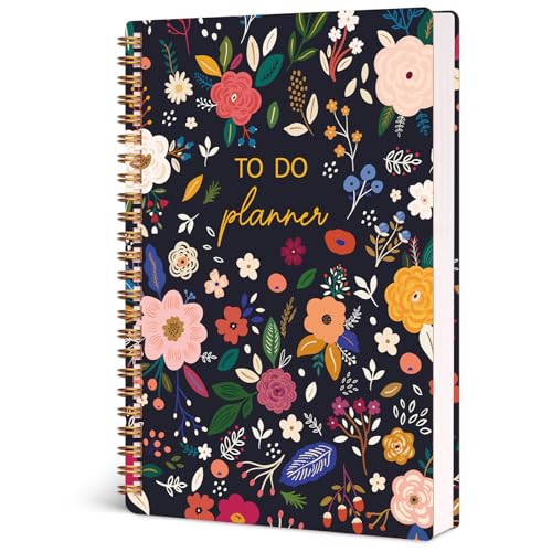 HAKACC Tagesplaner Notizbuch A5 80 Blätter (160 Seiten) To Do Listen Block Undatiert, Daily Planner 2024 und Mehr Perfekter To Do List für Büro, Schule Organizer，Rückkehr zur Schule, shorthand