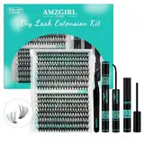 Lash Extension Set 320Pcs Wimpern Extensions Set Wimpern Extensions Cluster Lashes 3040D Einzelne Wimpern mit Lash Bond and Seal,Wimpern Entferne, Wimpern Pinzette Lash Extension(3040D,9-16MIX KIT)