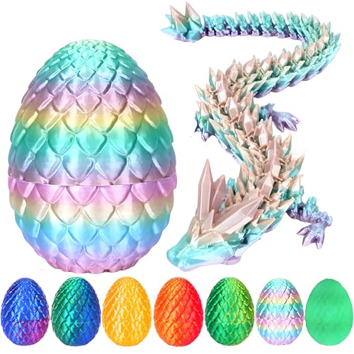 3D-Druck-Drachenei, mysteriöses Kristall-Drachenei, für Ostern, Überraschungsspielzeug, mythische Dracheneier mit Drachen im Inneren, Osterkorb-Füller für Kinder