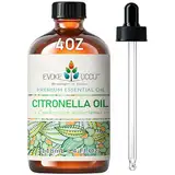 EVOKE OCCU Citronella ätherisches Öl 118ml, reines Citronella-Öl für Haut Haar Diffusor Spray Roll On- 4 FL Oz