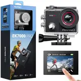 AKASO Action Cam 4K 20MP WiFi 40M Unterwasserkamera Wasserdicht Ultra HD Touchscreen Einstellbar Weitwinkel EIS Actioncam mit 2.4G Fernbedienung und 25 Zubehör Kit