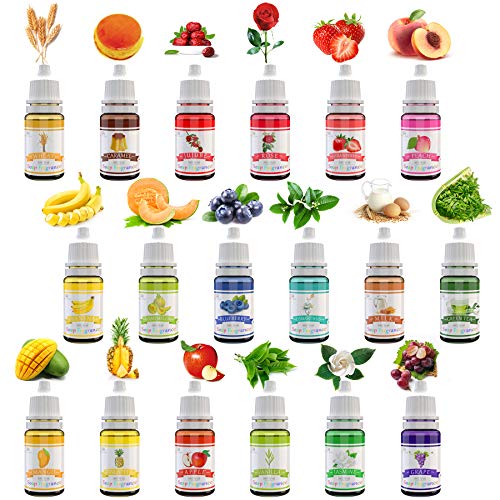 18 Seifenduftöl - Flüssig Duftöl Seifen Duft Set zur Badekugeln, Seifenherstellung, Schleim - Konzentrierte Badebomben Düfte für Kosmetik, Kunst und Handarbeit - 10ml pro Stück