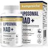 Liposomales NAD+ Supplement 500 mg mit TMG 250 mg – Hochwertige Softgel-Formel mit verbesserter Absorption, 60 stück (1er Pack)