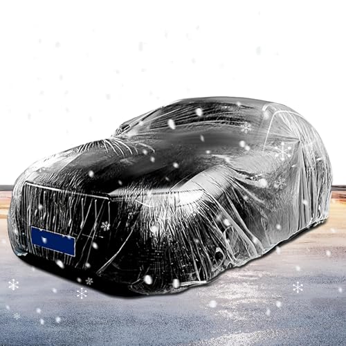 Auto-Vollgarage - wasserdichte Transparente Autoabdeckung Für Alle Wetterbedingungen | Durchsichtige Fahrzeughülle | Schutzplane Gegen Regen, Staub Und UV-Strahlen Für Limousinen Und SUVs