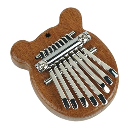 mit 8 Tasten für Anfänger, für Kinder und Erwachsene, tragbares Daumenklavier für Anfänger, Fingerklavier für Anfänger, Holz 8 Tasten, Daumenklavier aus Holz, für