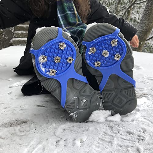 5-Tooth Ice Claw für Kinder/Schuhgröße（24-34） Anti Schuh Spikes glatteis Rutsch Schuhspikes Größe Ersatzspikes Ice Grips Schuhkrallen Schnee EIS Spikes Sohle Wandern Spazieren Hiking Walking Winter