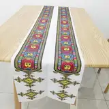 Traditioneller eritreischer äthiopischer Tischläufer für Zuhause, böhmische Hochzeit, Küche, Esstisch, Dekoration, 30,5 x 160,4 cm lang