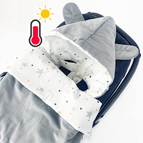 BABEES Baby Sommer Fußsack für Babyschale leicht dünn, Babyfußsack Schlafsack Übergang Frühling Einschlagdecke Kinderwagen Bett Wiege