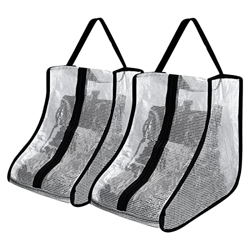 2 Paar Tragbare Stiefeltasche mit Griff, Gukasxi Staubdicht und wasserdicht Schuhtasche Stiefel-Organizer Schutztasche Schuhsack für Zuhause und Reisen