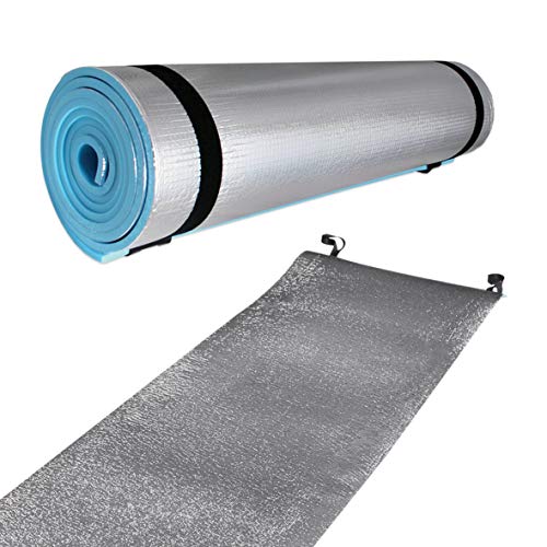 Milestone Camping Herren 16610 Isolierte Eva-Matte mit Folienabdeckung, silberfarben, 180 x 50 x 0,6 cm (L x B x H), Silber, L180xW50xH0.6cm