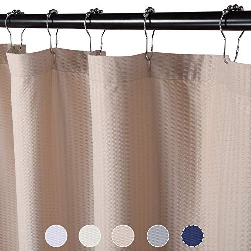 LinTimes Extra Lange Duschvorhänge,Wasserdichter Duschvorhang für Badezimmer Badewanne，182x243cm,Taupe