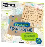 moses. 30337 PhänoMINT Kreativer Spaß – Zum Kreieren Vorlagen, Spiral Set für Kinder, Mandala-Zeichner aus FSC-Holz, 15 x 15 cm