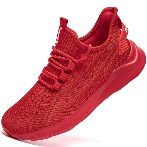 Oltyutc Damen Sneaker Sportschuhe Turnschuhe Laufschuhe Atmungsaktiv Sommerschuhe Outdoor Fitnessschuhe Outdoor Tennisschuhe Sneaker Rot EU 43