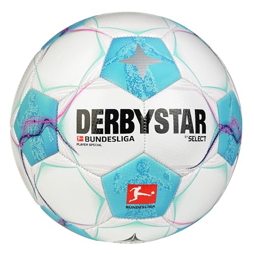 Derbystar Bundesliga Fußball Player Special der Saison 24/25 - Unisex Fußball Größe 5 im Design des Offiziellen Spielballs der Fußball Bundesliga