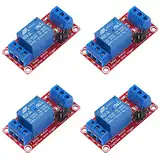 AEDIKO 4pcs Relay Module DC 12V Relay Board 1 Channel with Optocoupler Isolation Support High or Low Level Trigger