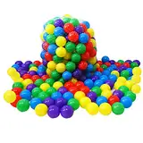 Kiddy-Fux 200 Stück Bälle für Bällebad Ø5,5cm Bälle für Kinder Bällebäder Babybälle Plastikbälle Ballpool Bällepool Spielbälle Kinderbällebad 5,5cm Durchmesser 200er Pack