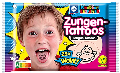 Zungen-Tattoos 25 Stück - ein lustiger Spaß für Kindergeburtstage, Kindergarten, Kinderfeier